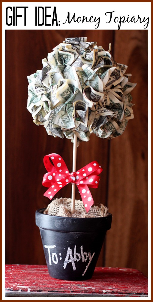 money topiary tree gift