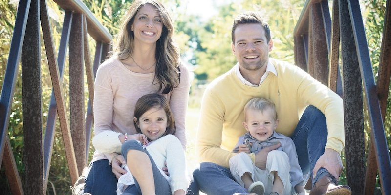 Nicole with her kids before making a career change with FU money