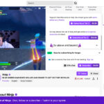 Ninja’s Twitch channel, featuring a list of recommended channels and subscription tiers