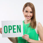Open for business sign