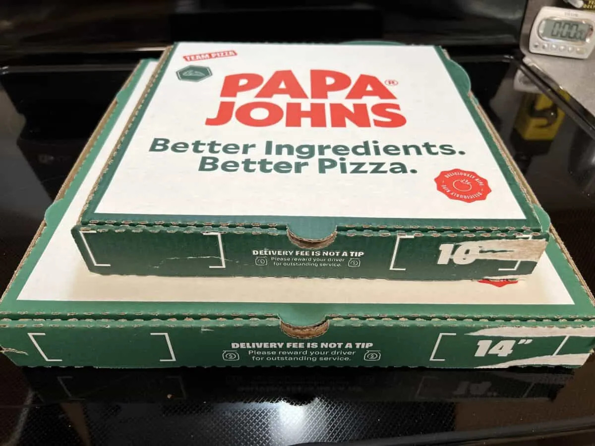 Papa johns pizza boxes