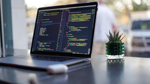 Person using secure, password-protected Wi-Fi network for online banking