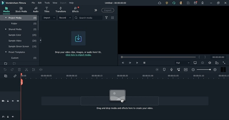 Click Here to Import Media