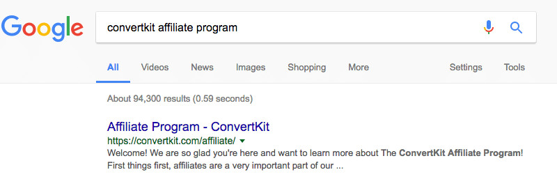 Affiliate Program Search