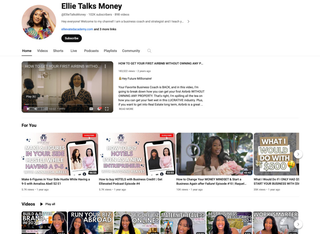 Ellie Diop's YouTube Channel