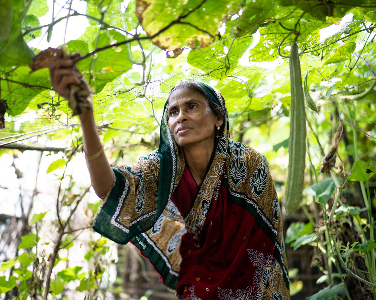 Woman participating in a climate program in Bangladesh