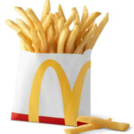 McDonald's classic french fries served in their iconic red container.